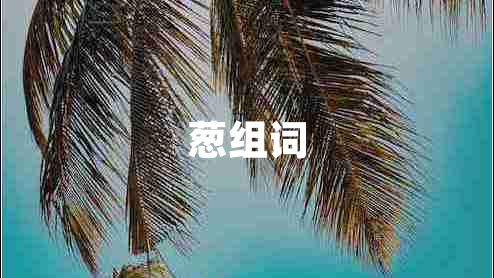 蔥組詞