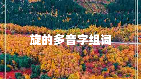 旋的多音字組詞