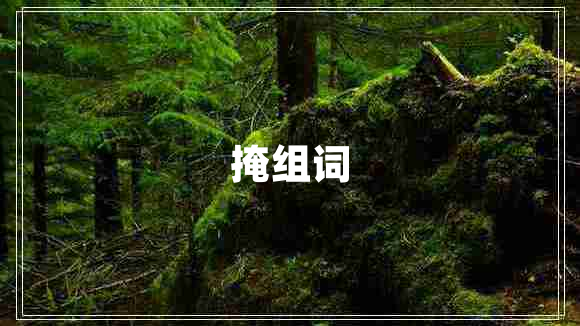 掩組詞