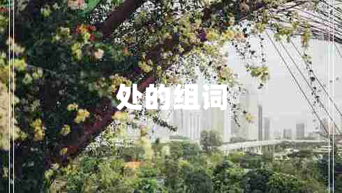 處的組詞