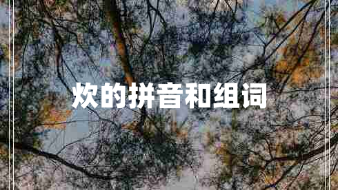 炊的拼音和組詞