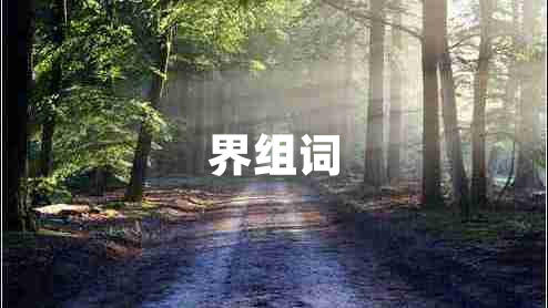 界組詞