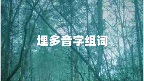 埋多音字組詞