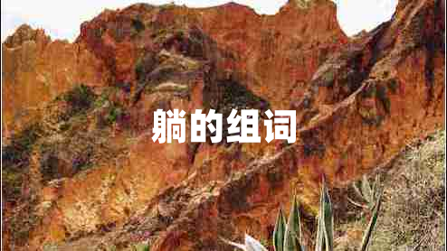 躺的組詞