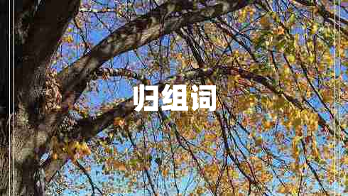 歸組詞