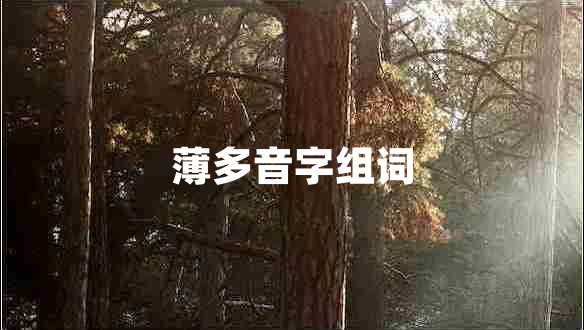 薄多音字組詞