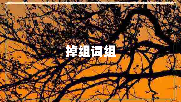 掉組詞組