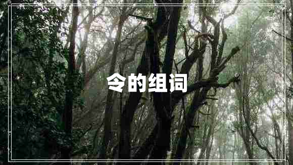 令的組詞