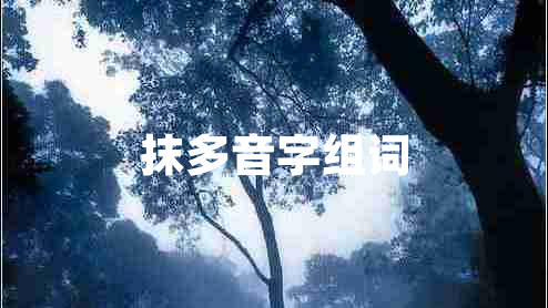 抹多音字組詞