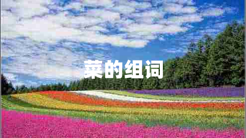 菜的組詞