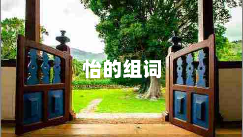 怡的組詞