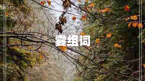 霎組詞