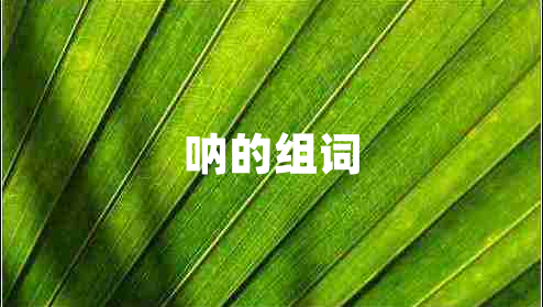 吶的組詞