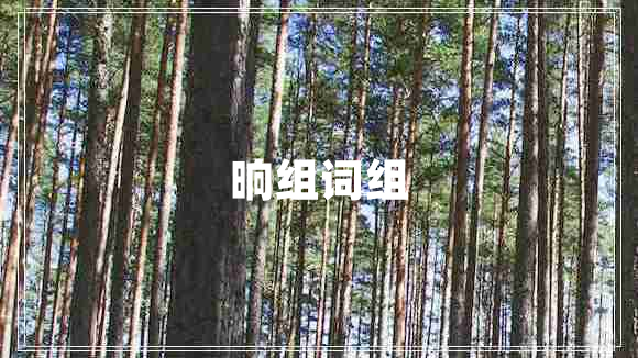 晌組詞組