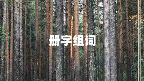 冊字組詞