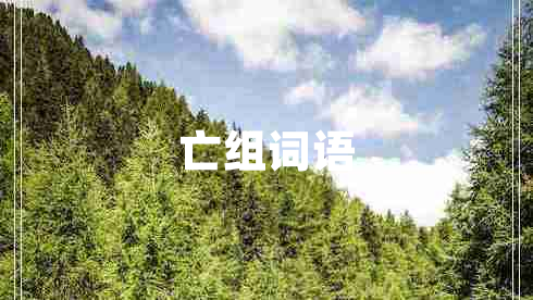 亡組詞語(yǔ)