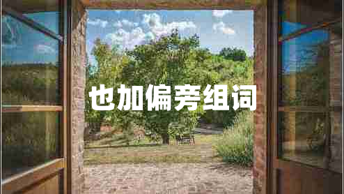 也加偏旁組詞