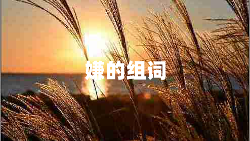 嫌的組詞