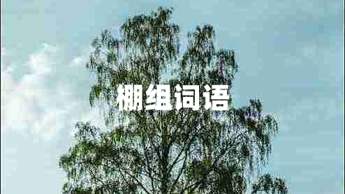 棚組詞語(yǔ)