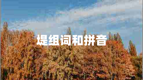 堤組詞和拼音