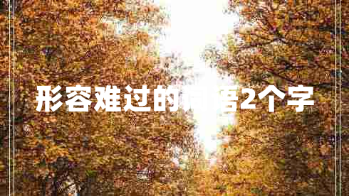 形容難過(guò)的詞語(yǔ)2個(gè)字