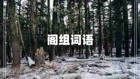 閣組詞語(yǔ)