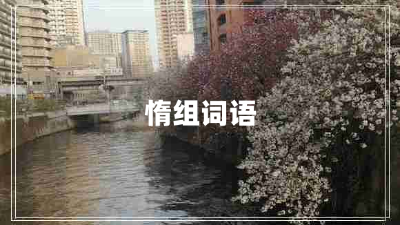 惰組詞語(yǔ)