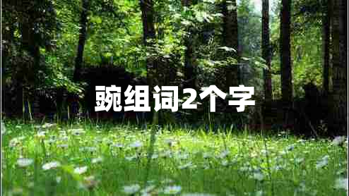 豌組詞2個(gè)字