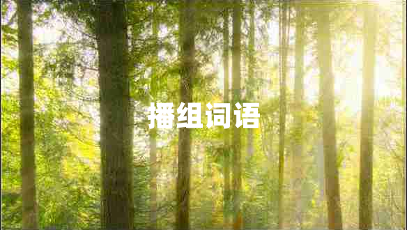 播組詞語(yǔ)