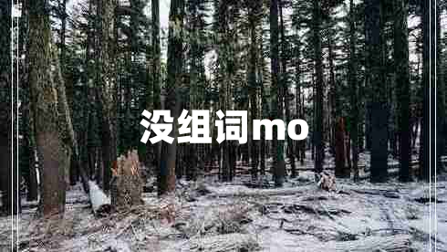 沒(méi)組詞mo