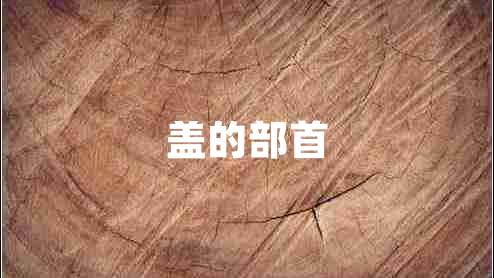 蓋的部首