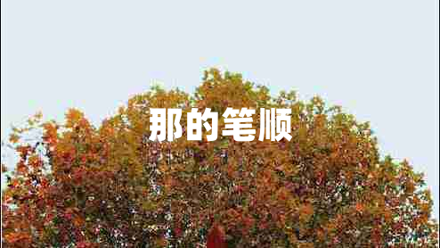 那的筆順