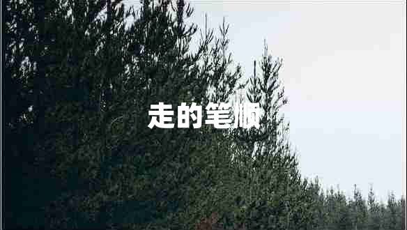 走的筆順