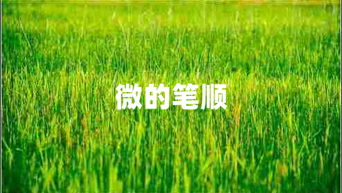 微的筆順