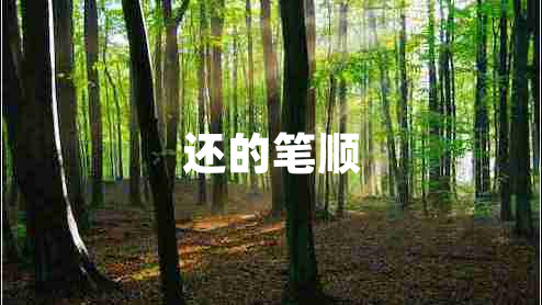 還的筆順