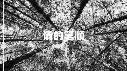 請的筆順