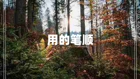用的筆順