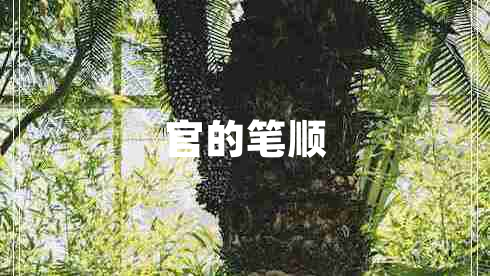 官的筆順
