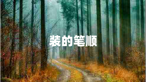 裝的筆順