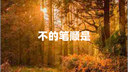 不的筆順是