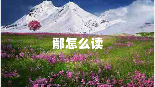 鄢怎么讀