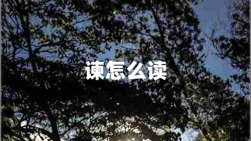諫怎么讀