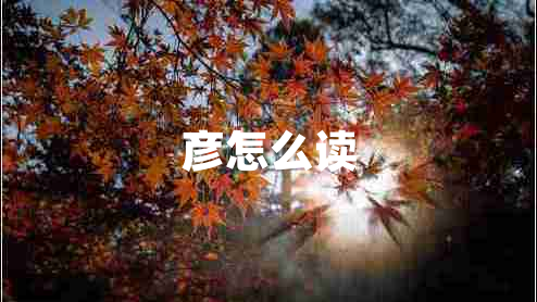 彥怎么讀