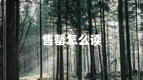 售罄怎么讀