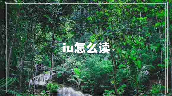 iu怎么讀
