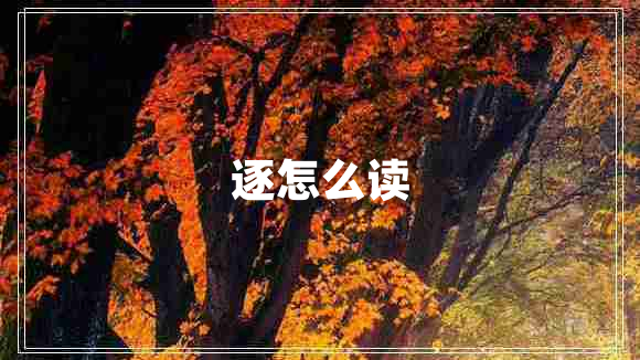 逐怎么讀