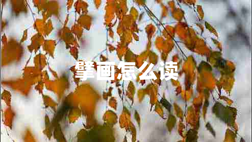 擘畫(huà)怎么讀