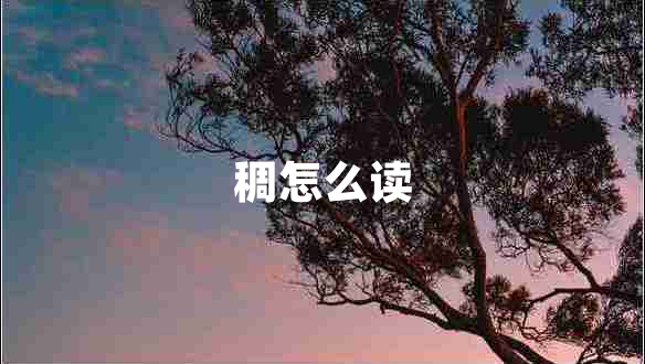 稠怎么讀