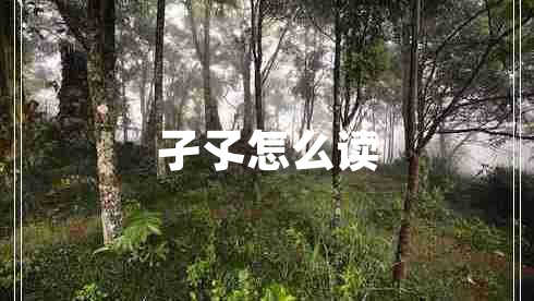 孑孓怎么讀
