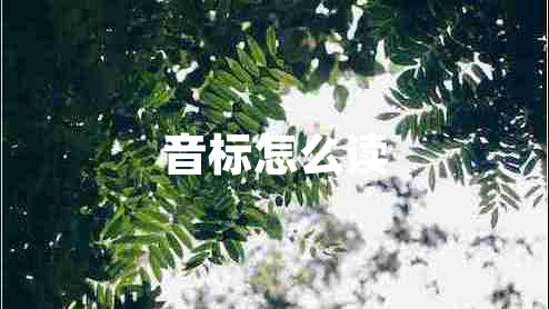 音標怎么讀